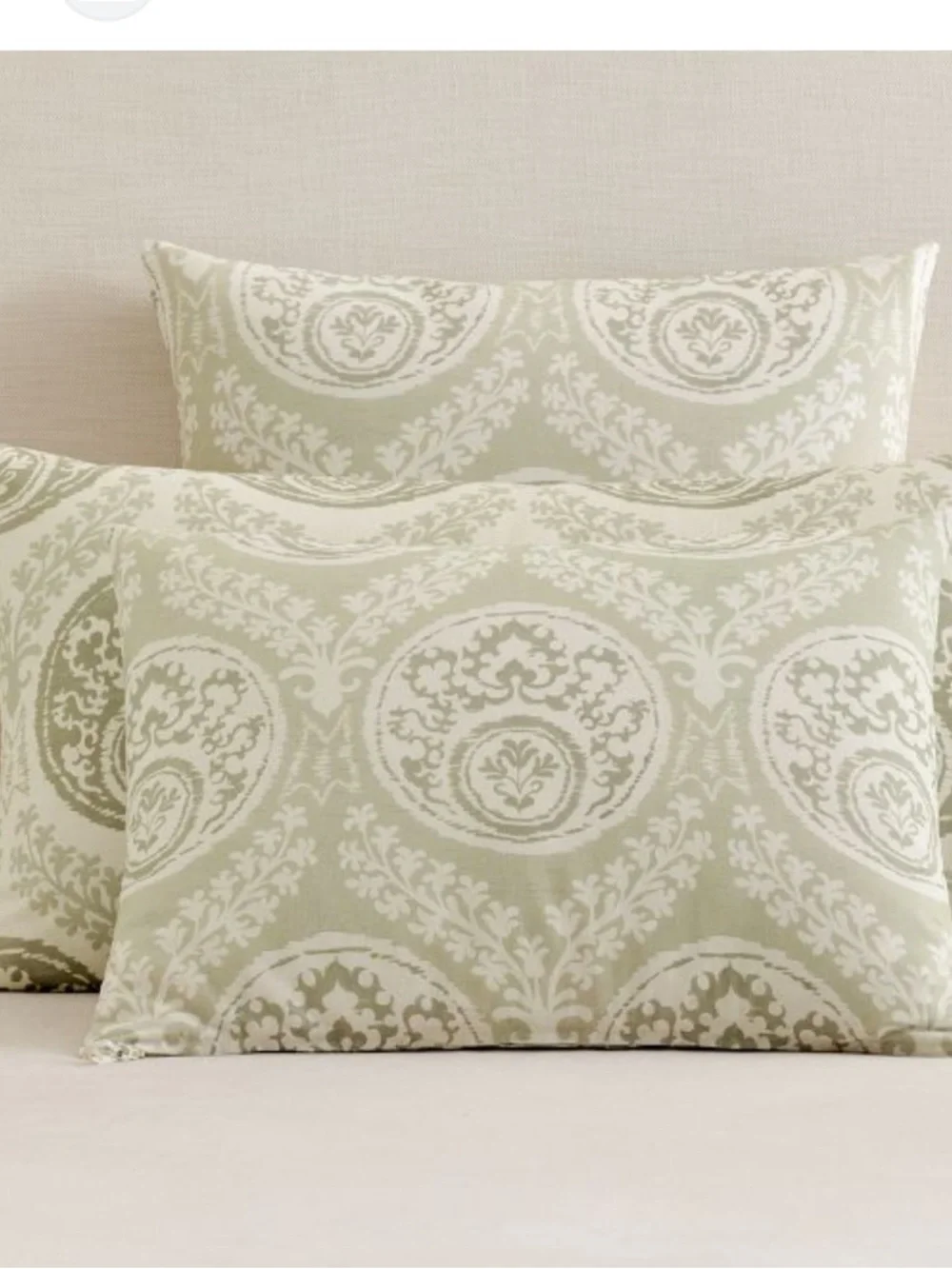 Pottery Barn Lena Medallion King Pillow Sham Green